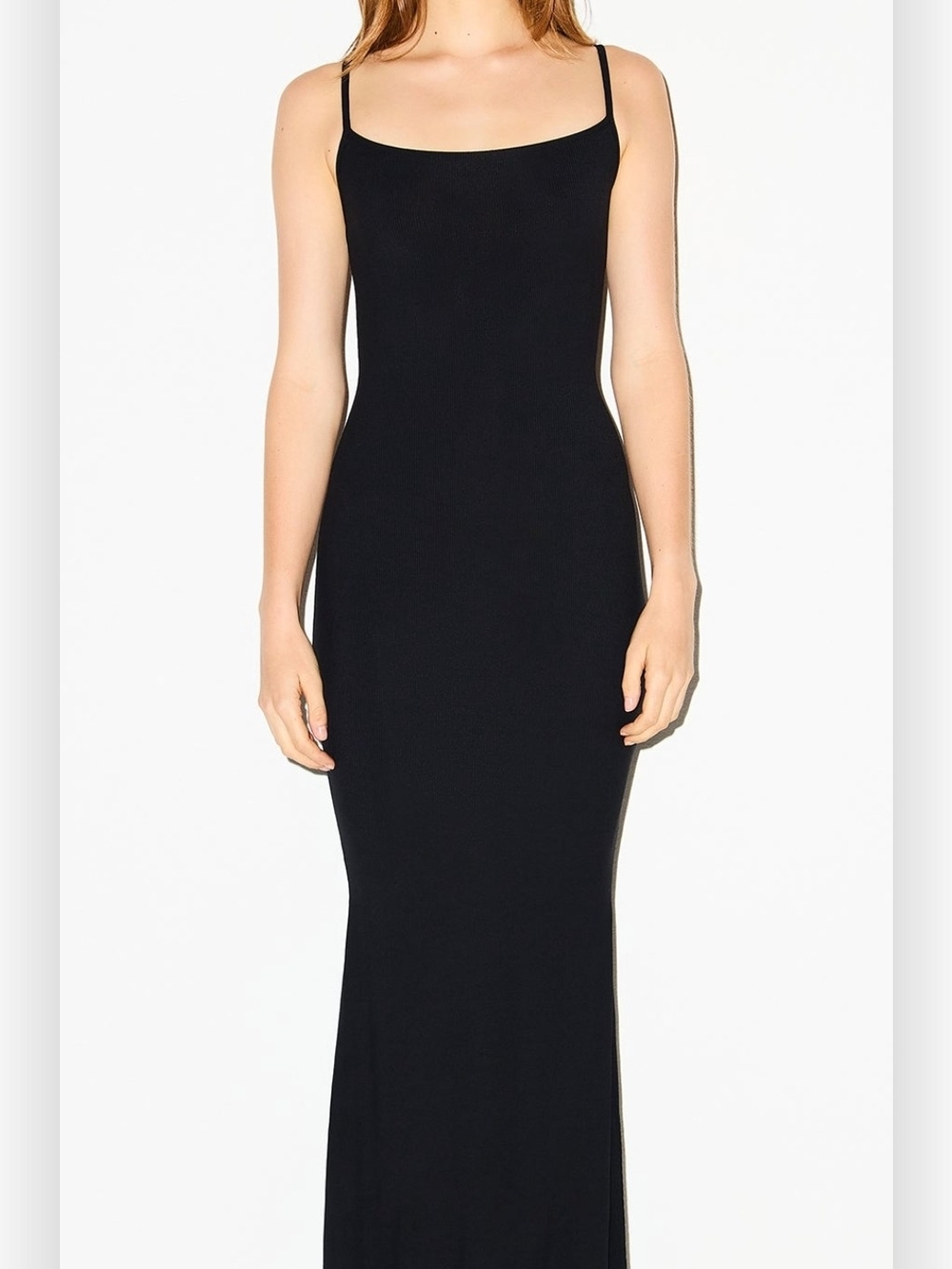 SKIMS Black Maxi Slip Dress